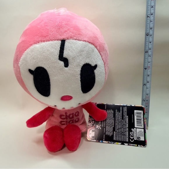 Tokidoki Ciao Ciao Plush in Pink and White - Picture 2 of 6